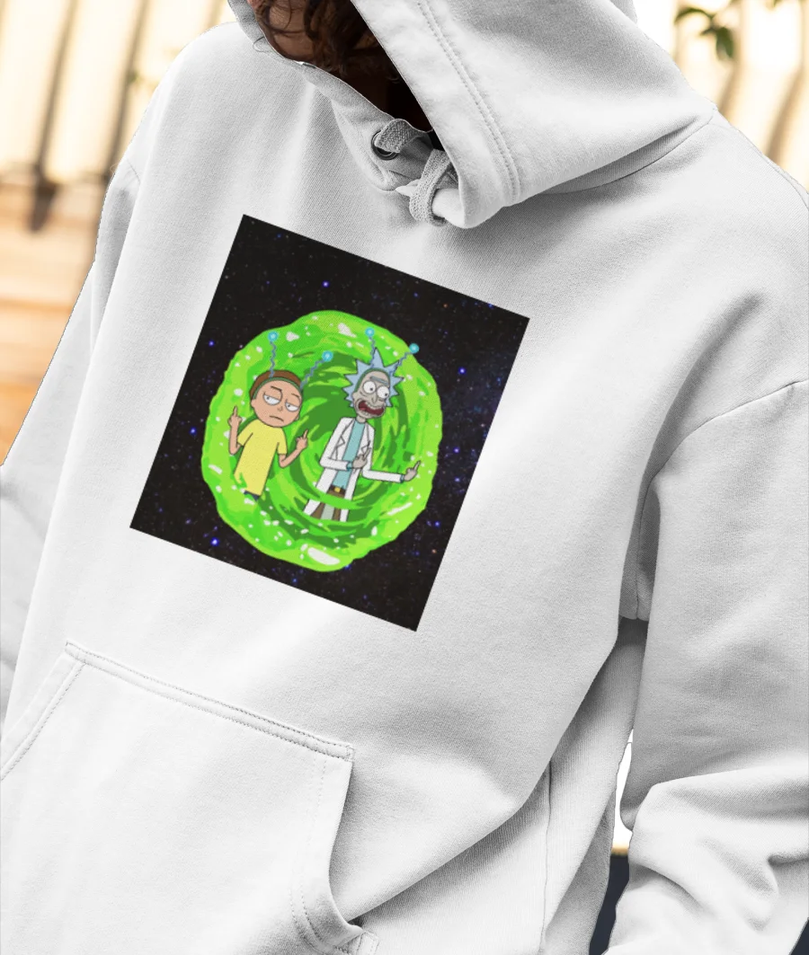 Rick & Morty Front-Printed Hoodie