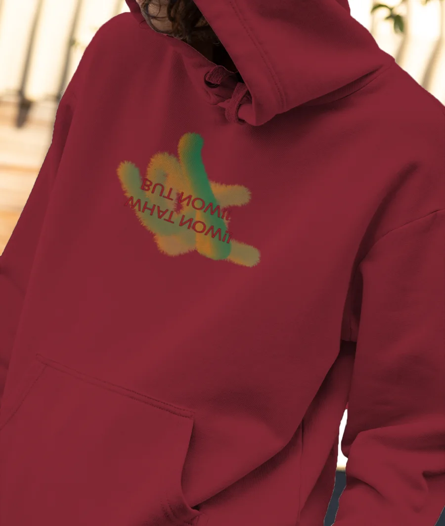 what now Front-Printed Hoodie