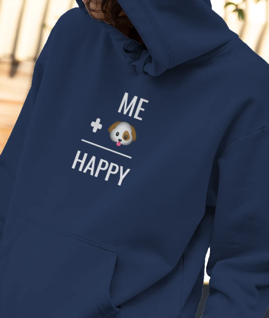 Happy with puppy🐶❤️ Front-Printed Hoodie