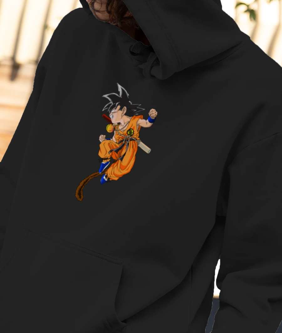 Dragon ball Z Group The Kid Goku Front Printed Hoodie Frankly Wearing