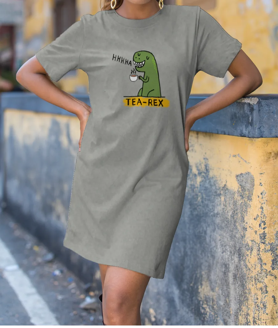 Dinosaur tea design  T-Shirt Dress