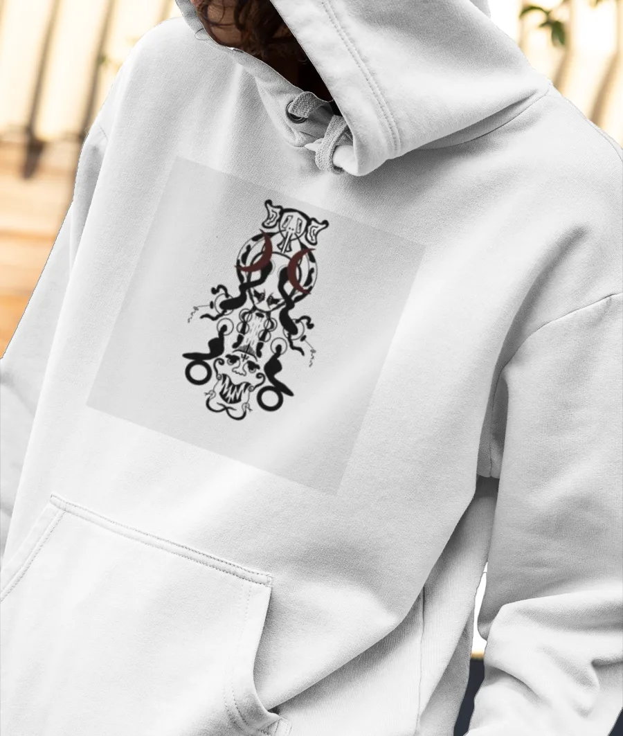 FUNKY-symmetric Front-Printed Hoodie