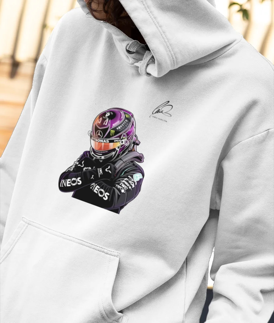 Lewis Hamilton Front-Printed Hoodie