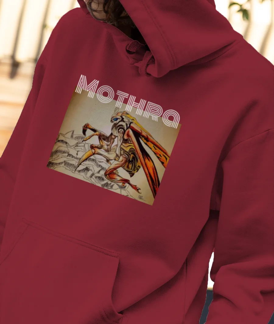 Mothra rescue Front Printed Hoodie Frankly Wearing