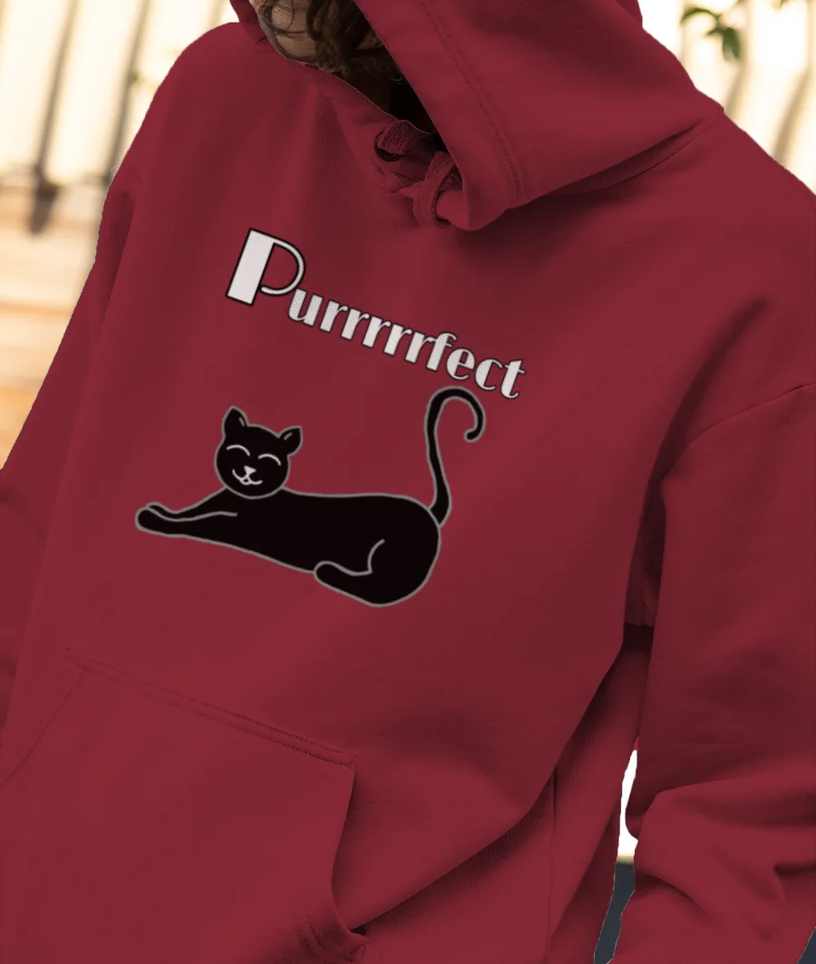 I'm  a Purrfect Cat Front-Printed Hoodie