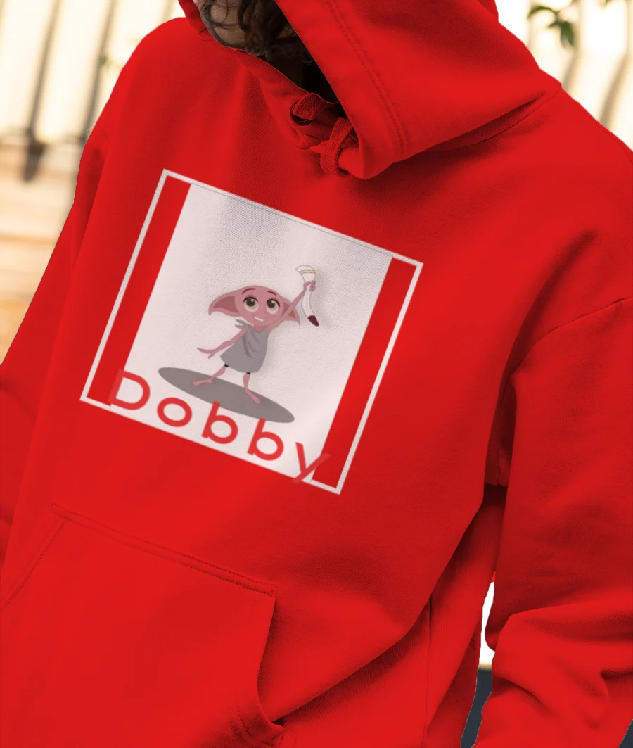 Dobby Style Front-Printed Hoodie