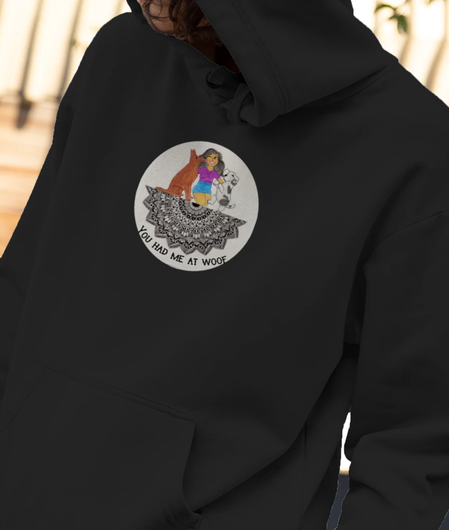 Dog Lover Mandala Front-Printed Hoodie