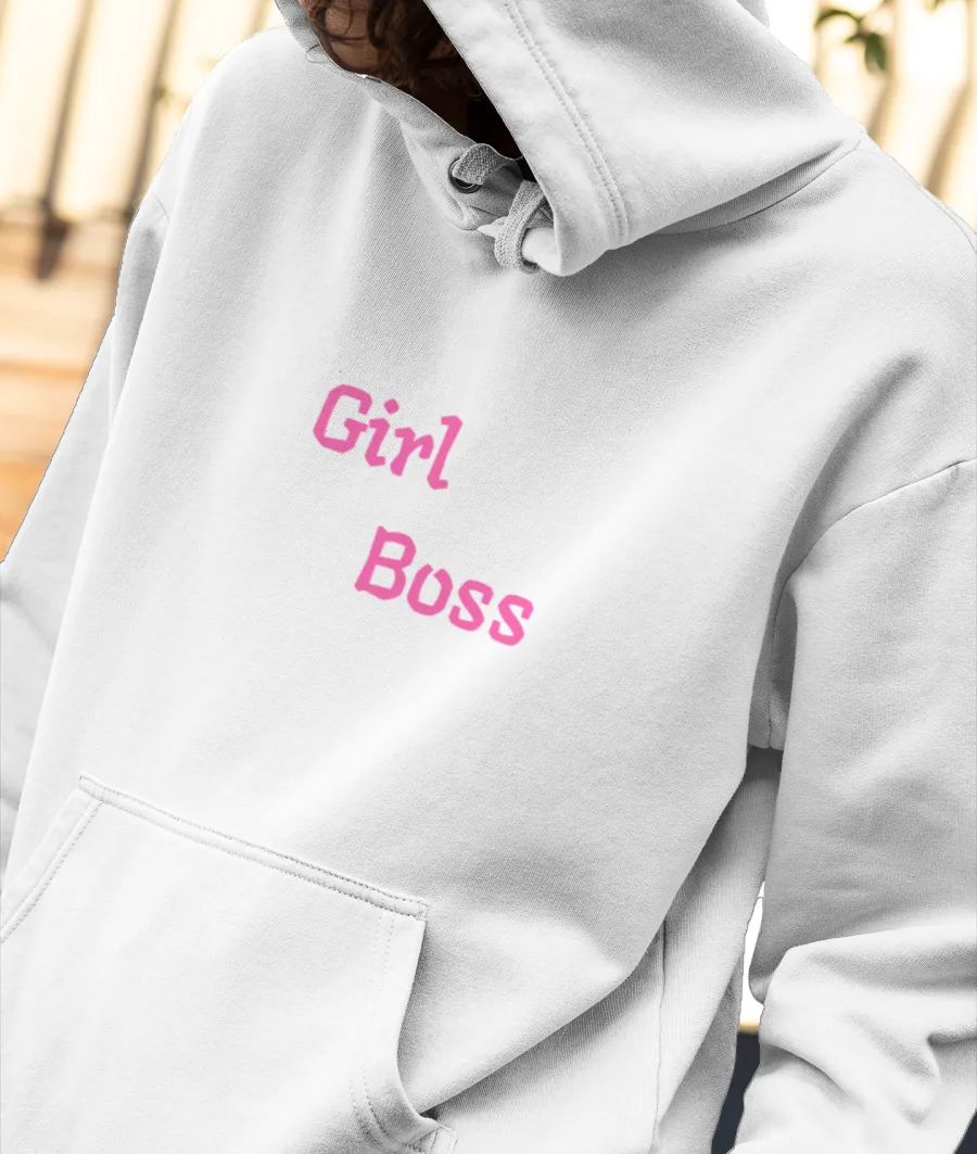 Girl Boss Front-Printed Hoodie
