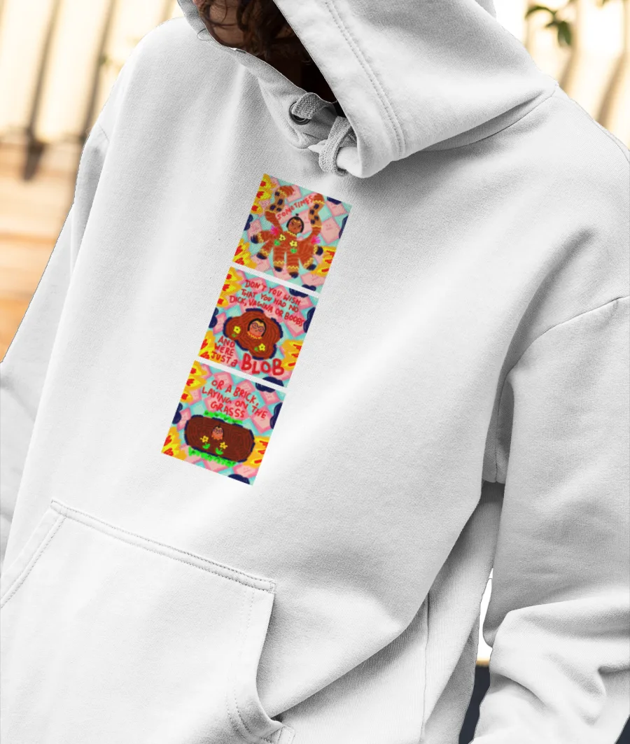 blob full strip Front-Printed Hoodie