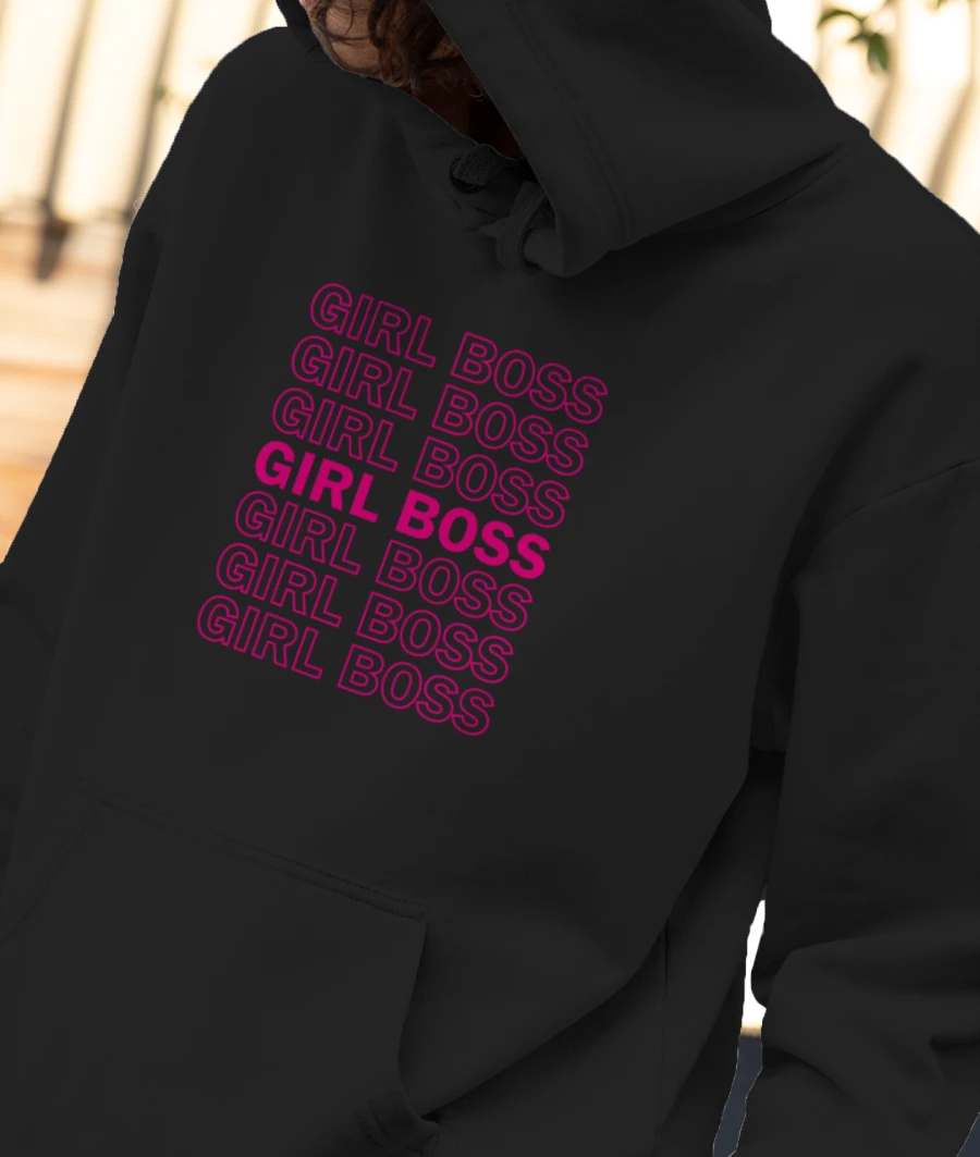 GIRL BOSS Front-Printed Hoodie