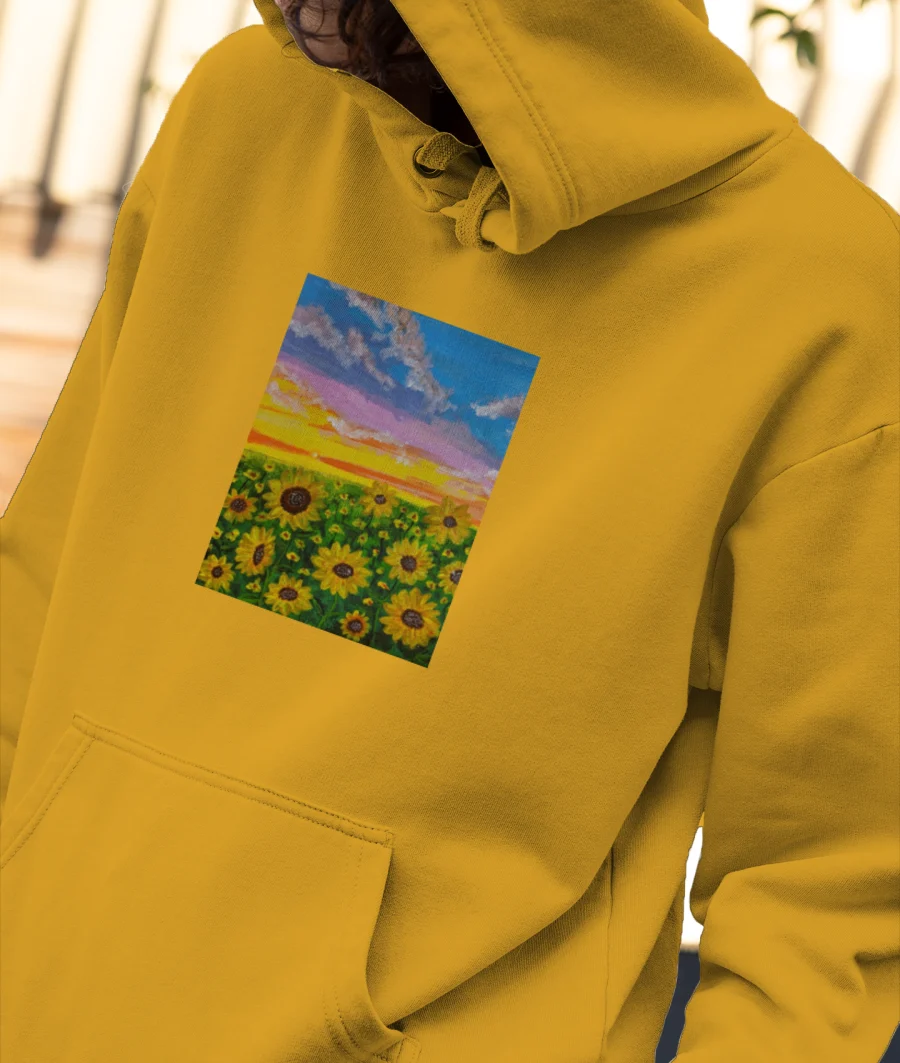 sunflower-sunshine Front-Printed Hoodie