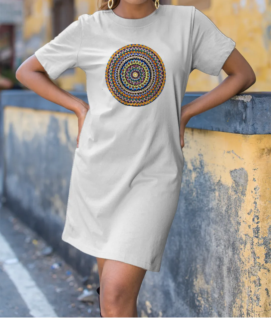 Color Mandala  T-Shirt Dress