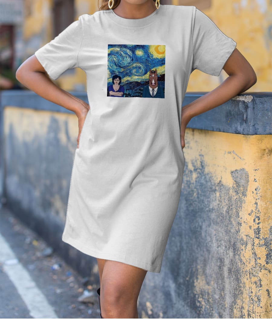 Starry Night - Bojack & Diane T-Shirt Dress