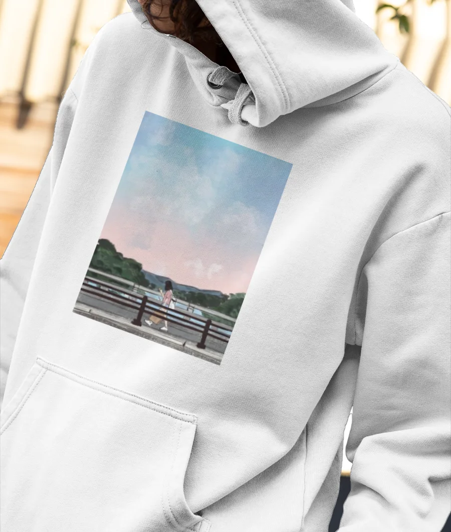 New girl in the town  Front-Printed Hoodie