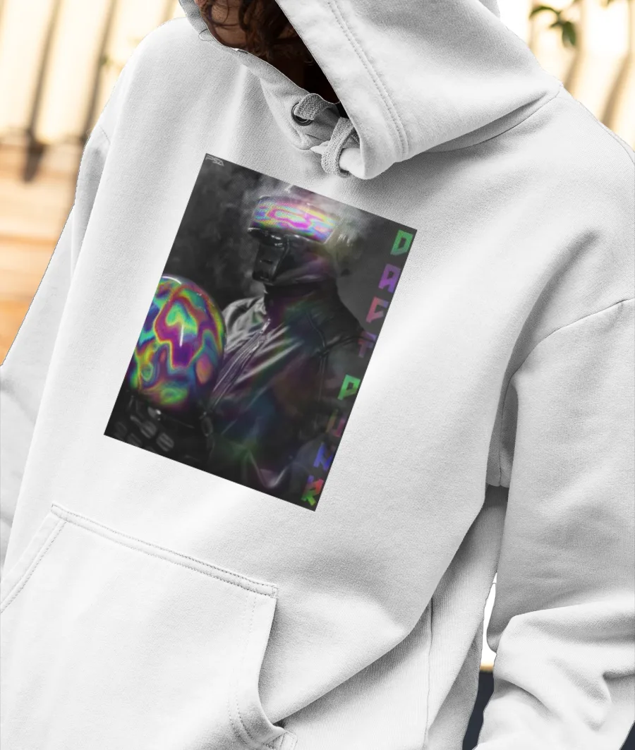 Daft Punk Front-Printed Hoodie