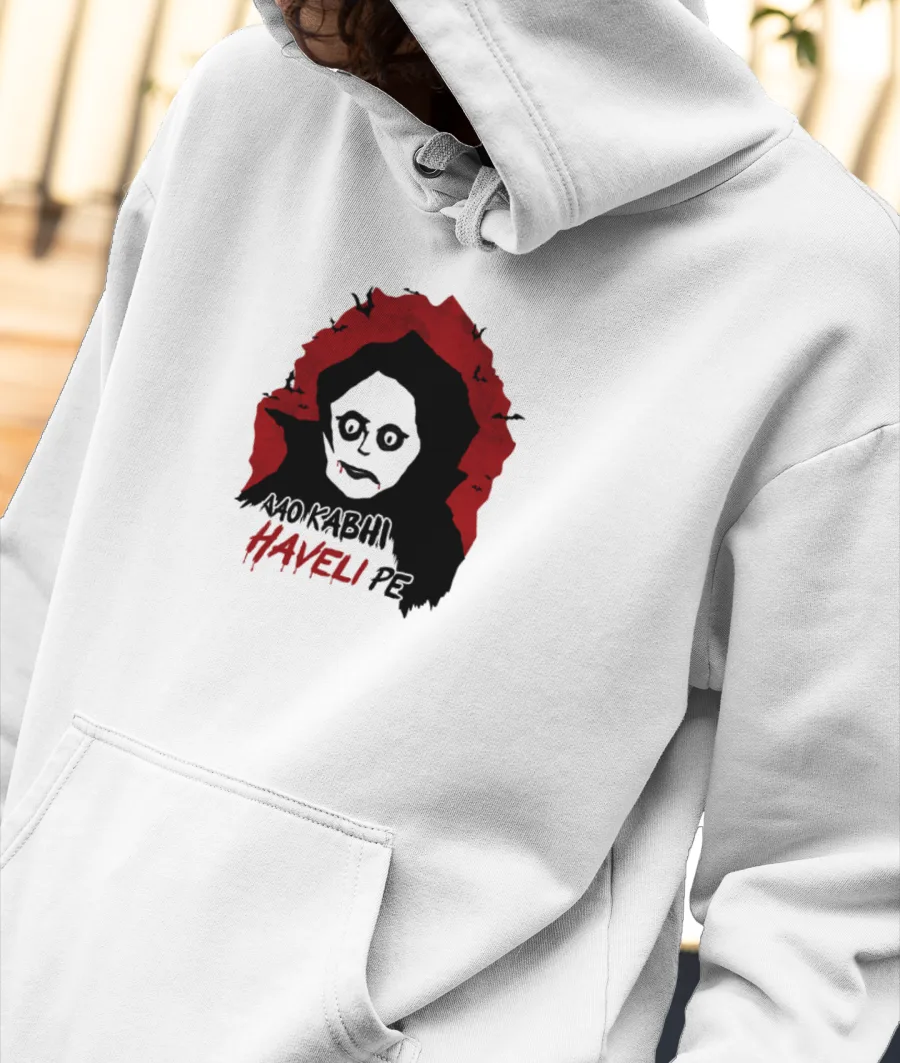 AAO KABHI HAVELI PE Front-Printed Hoodie