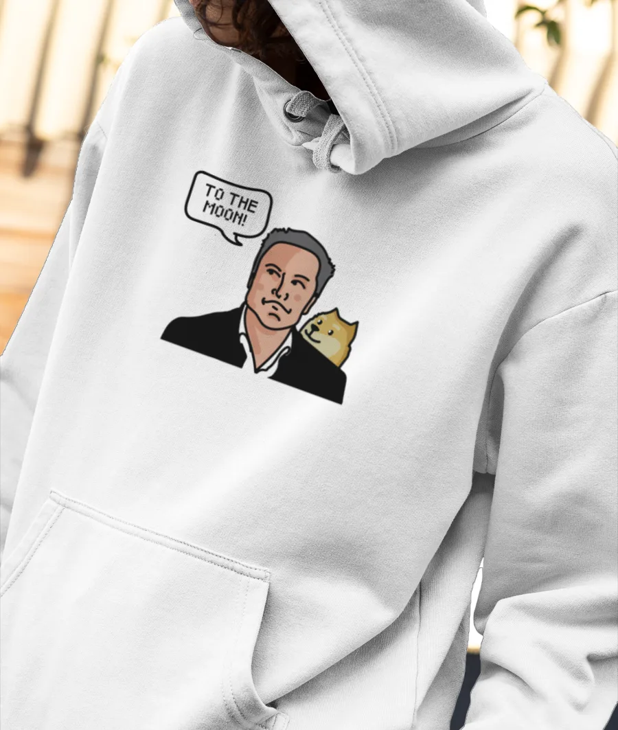 Elon Musk Doge Front-Printed Hoodie