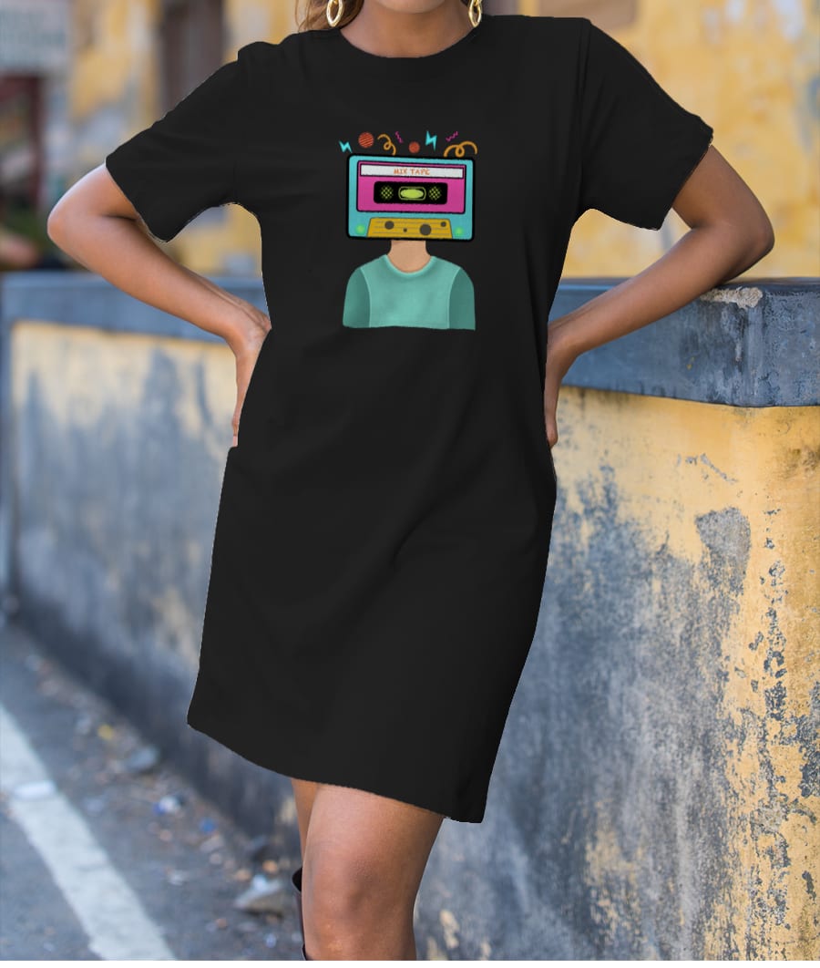 Aesthetic Mixtape Graphic design T-Shirt Dress