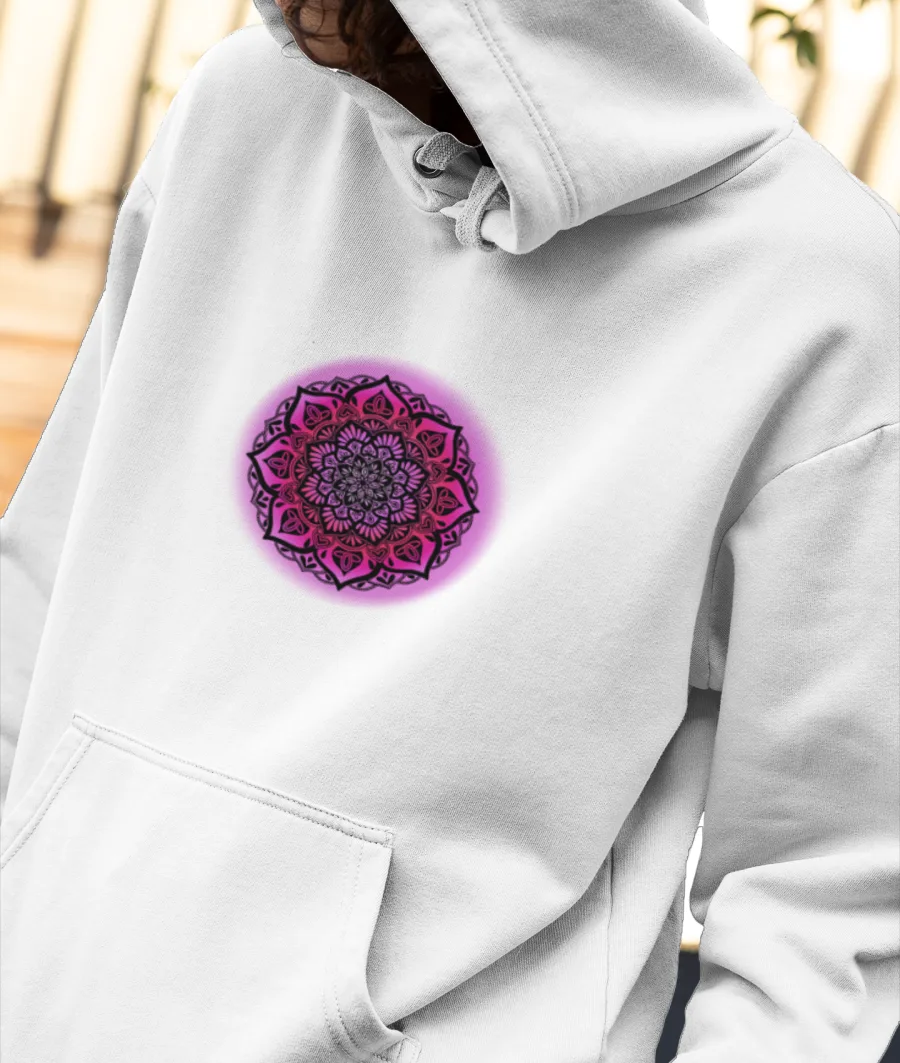 Pink mandala  Front-Printed Hoodie