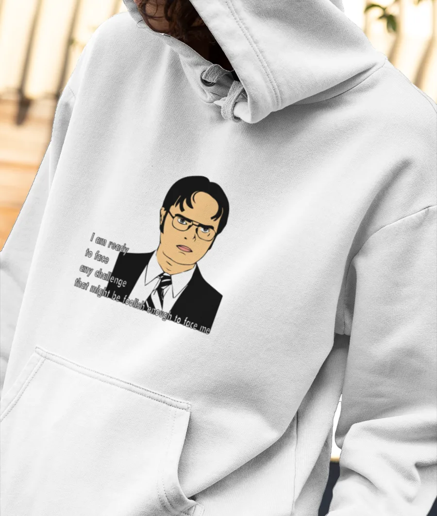 Dwight Schrute Front-Printed Hoodie
