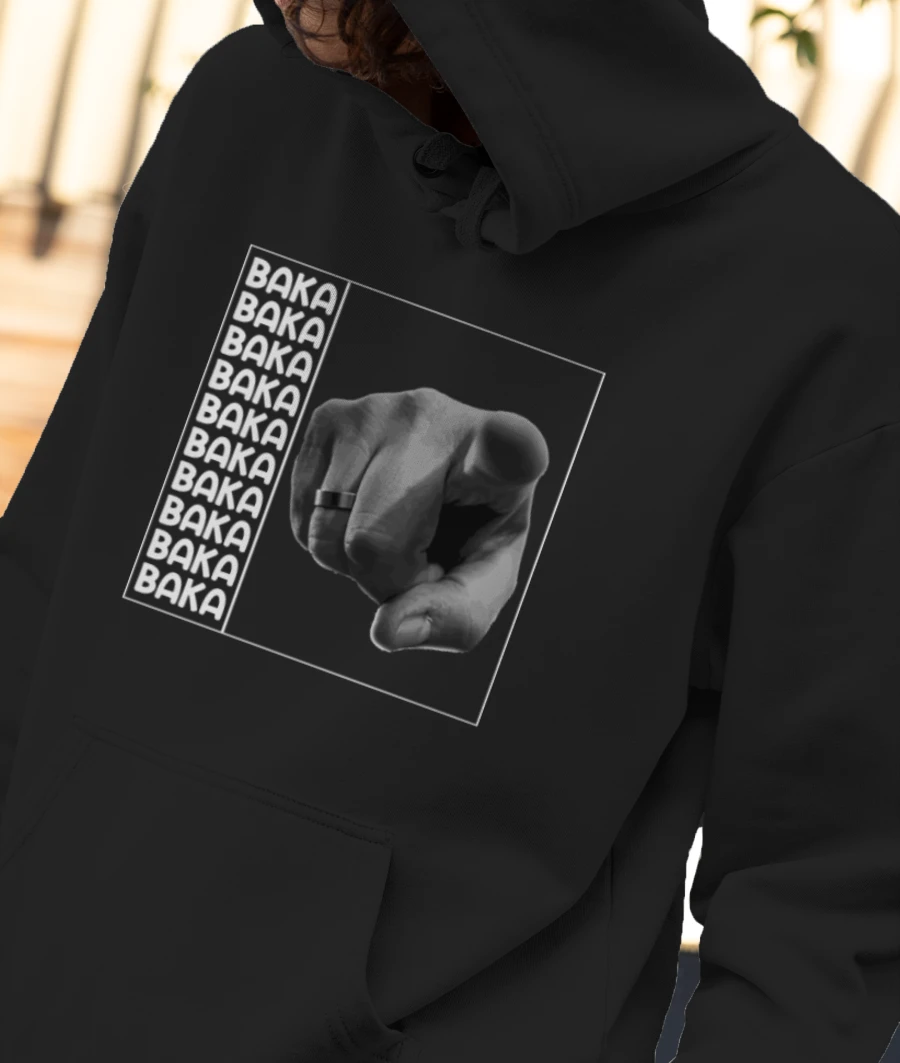 Baka Front-Printed Hoodie