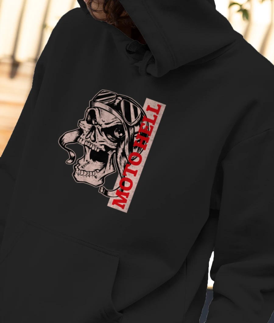 MOTO HELL Front-Printed Hoodie