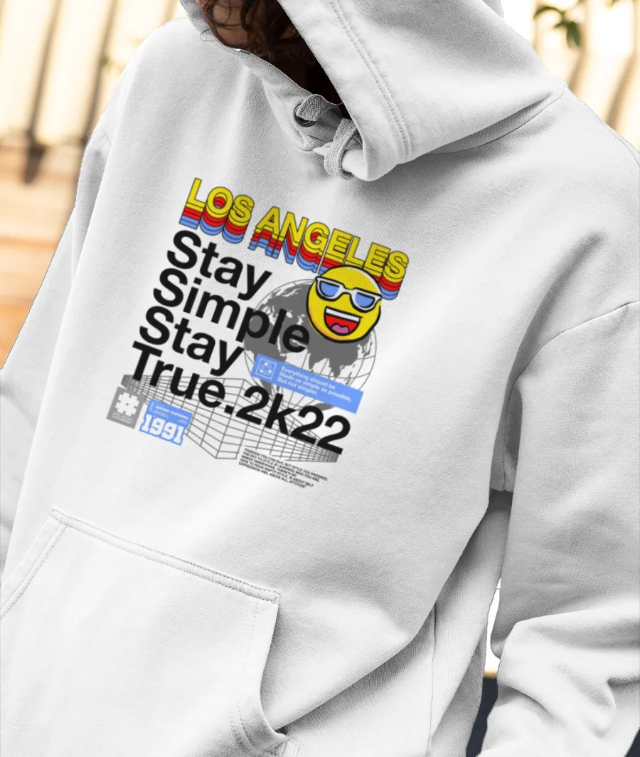 Los Angeles Streetwear Front-Printed Hoodie