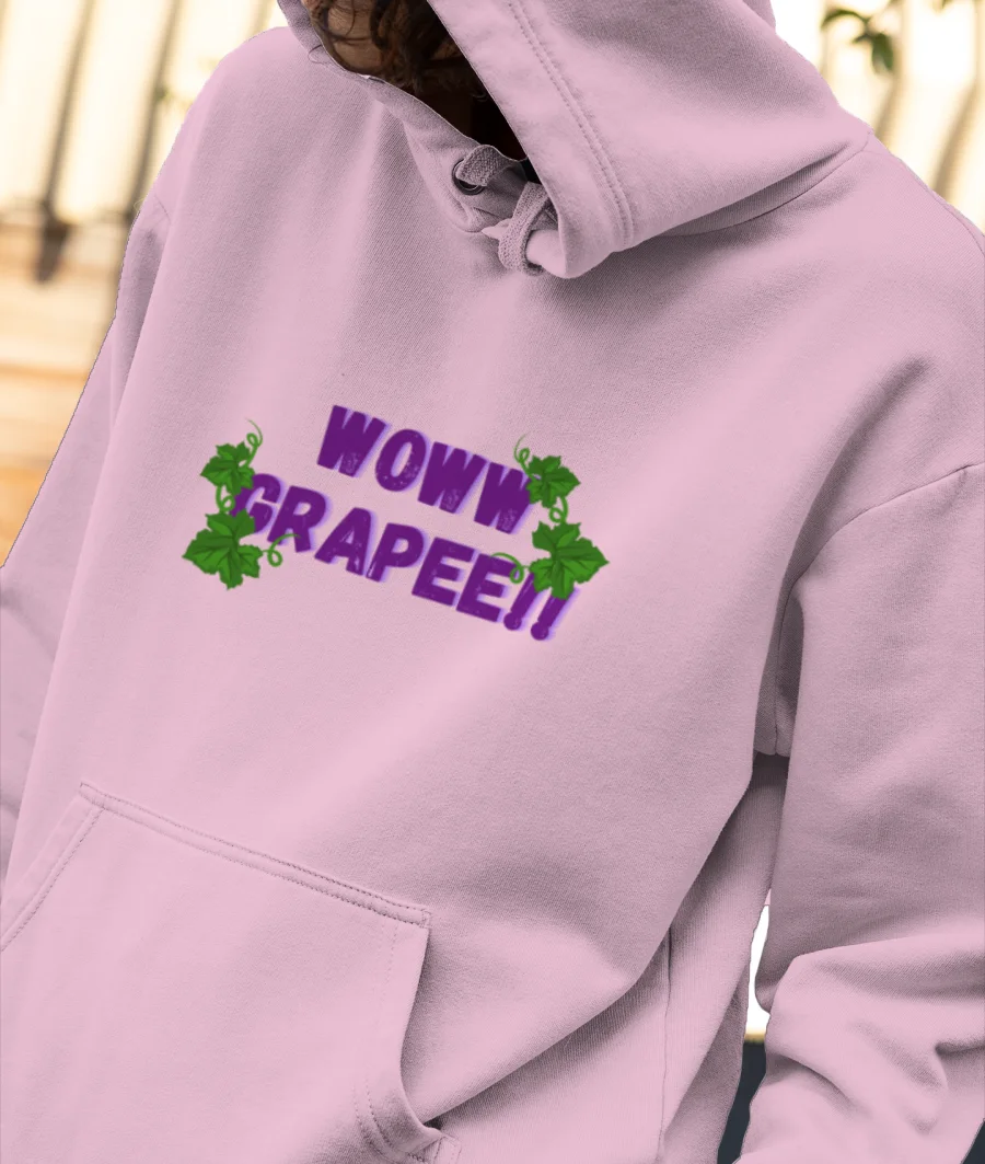 WOWW GRAPEE Front-Printed Hoodie