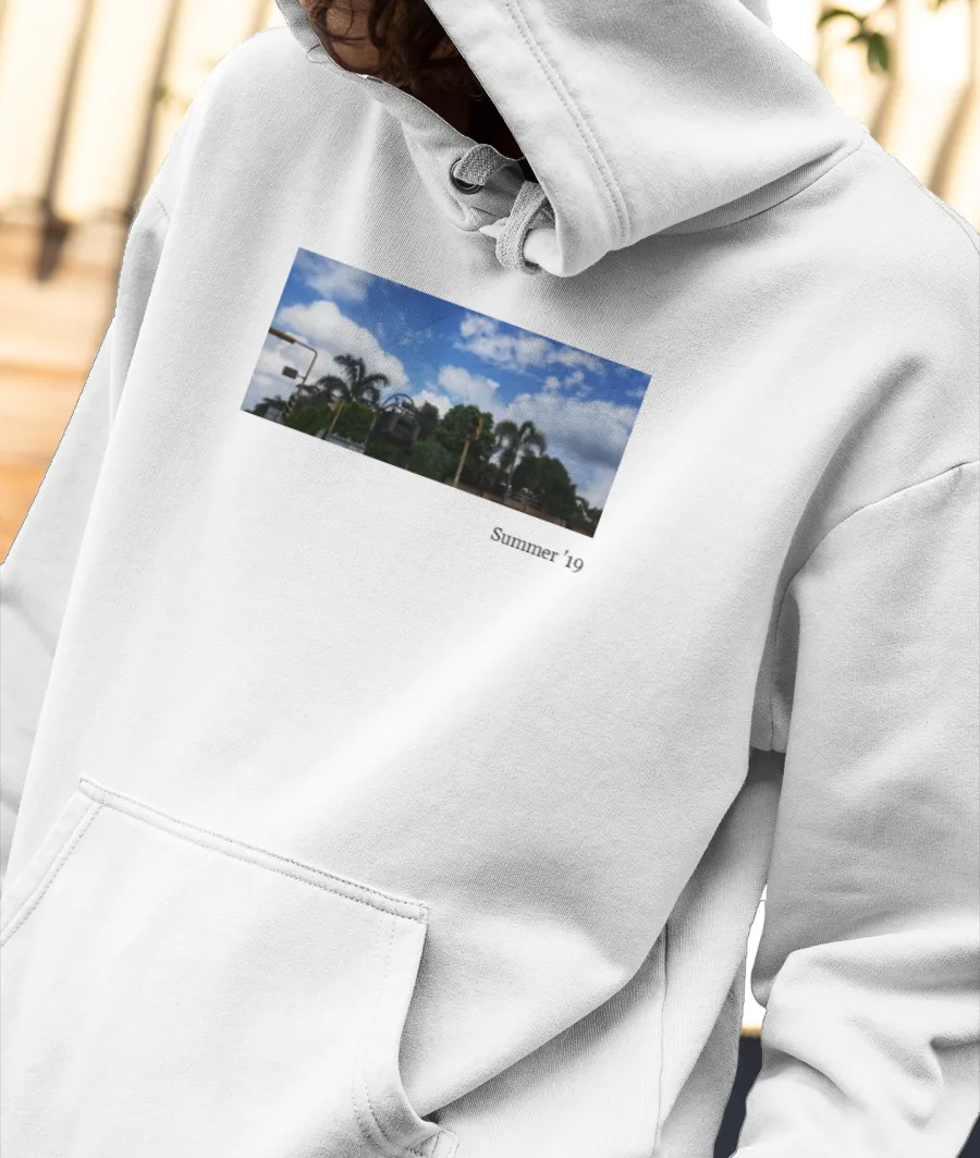 Cloud Tee Front-Printed Hoodie