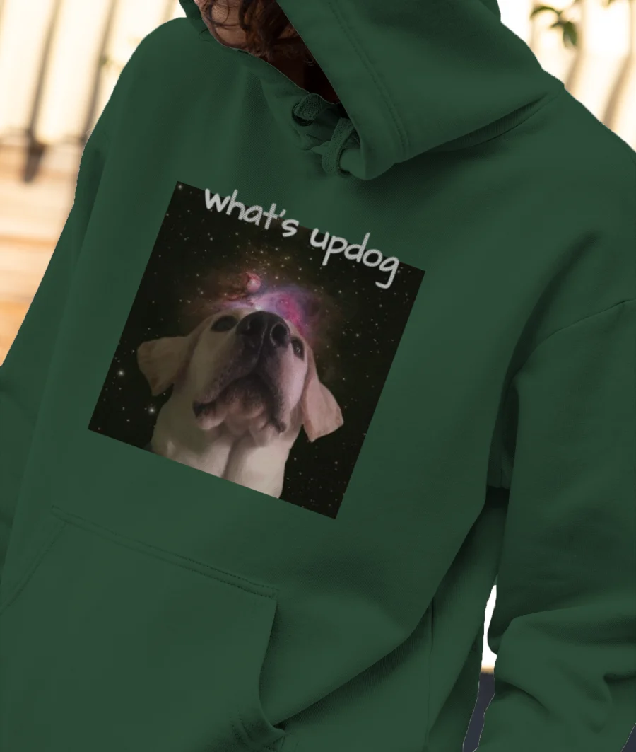 what's updog Front-Printed Hoodie