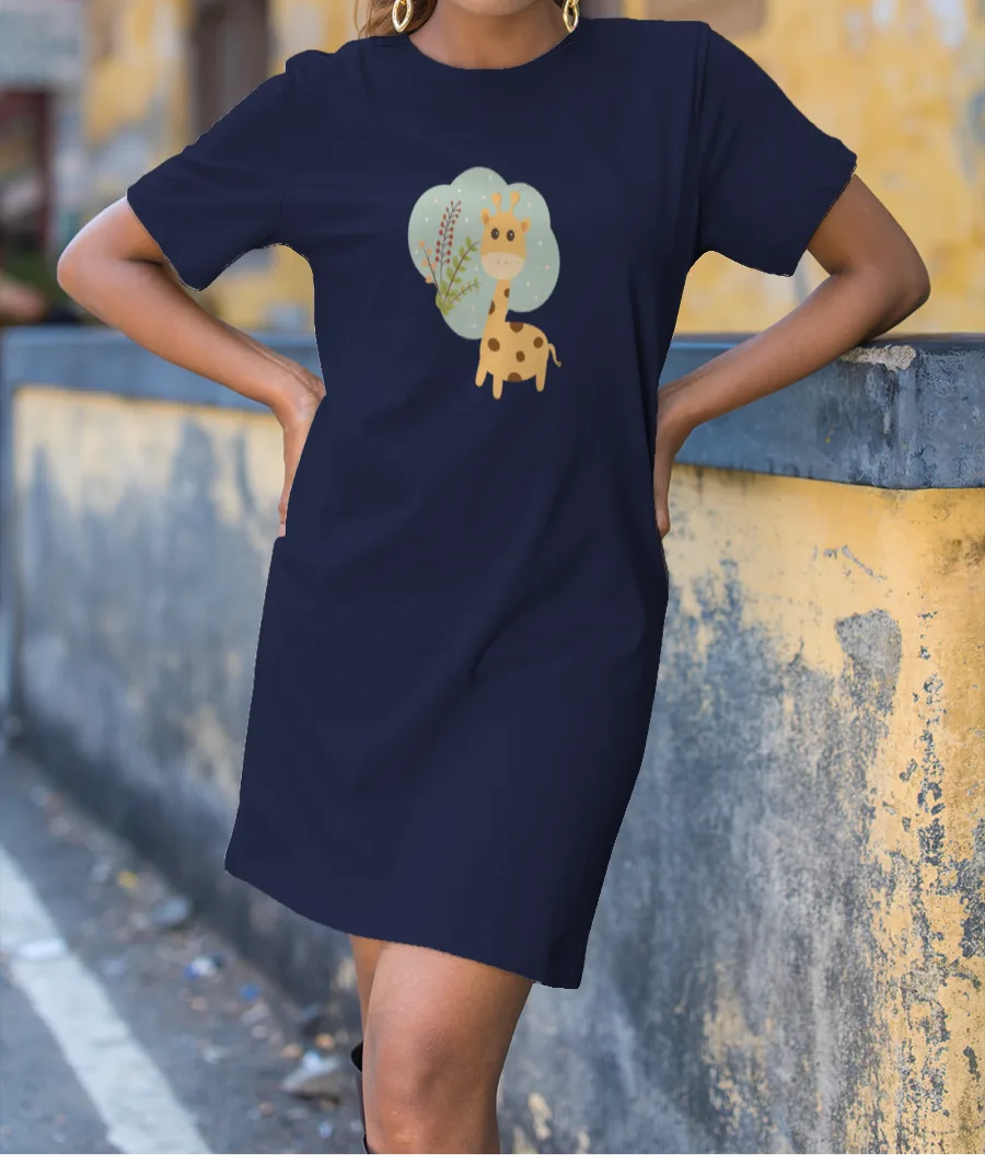 baby giraffe T-Shirt Dress