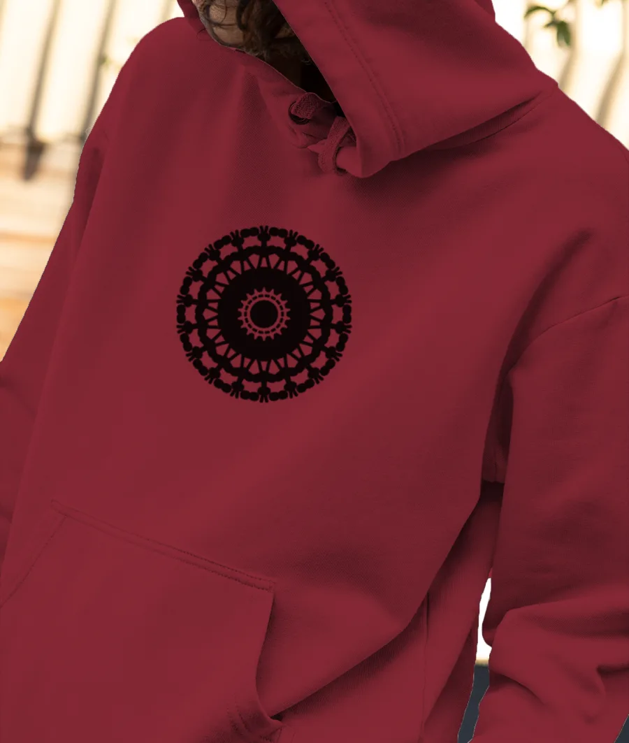 Mandala Front-Printed Hoodie