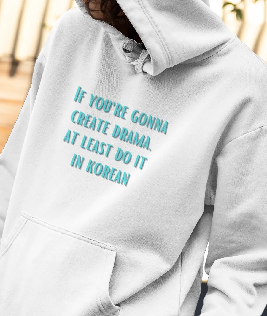 Korean Drama Fan Front-Printed Hoodie