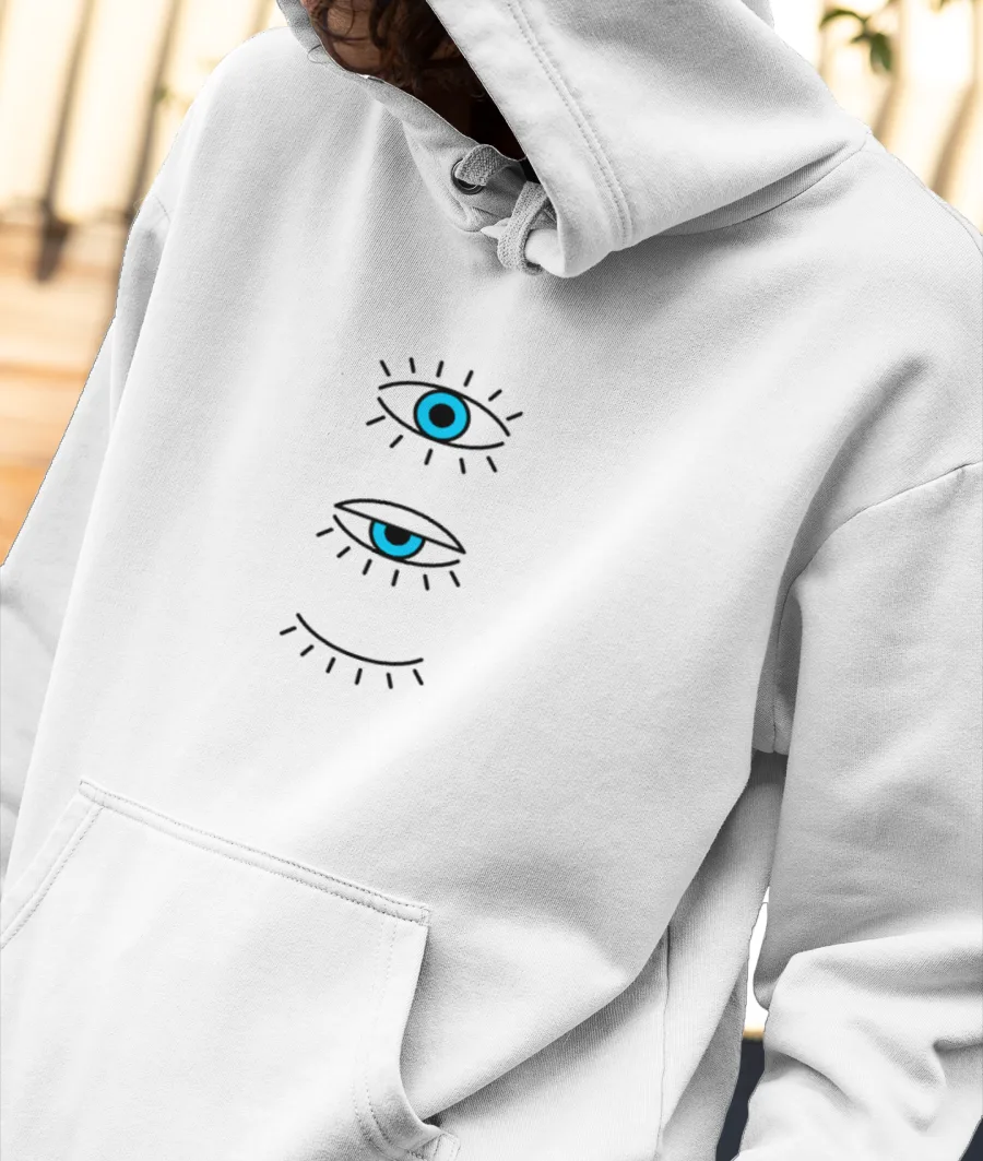 Evil eye Front-Printed Hoodie