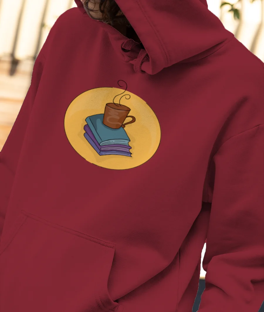 Coffee & Books Front-Printed Hoodie