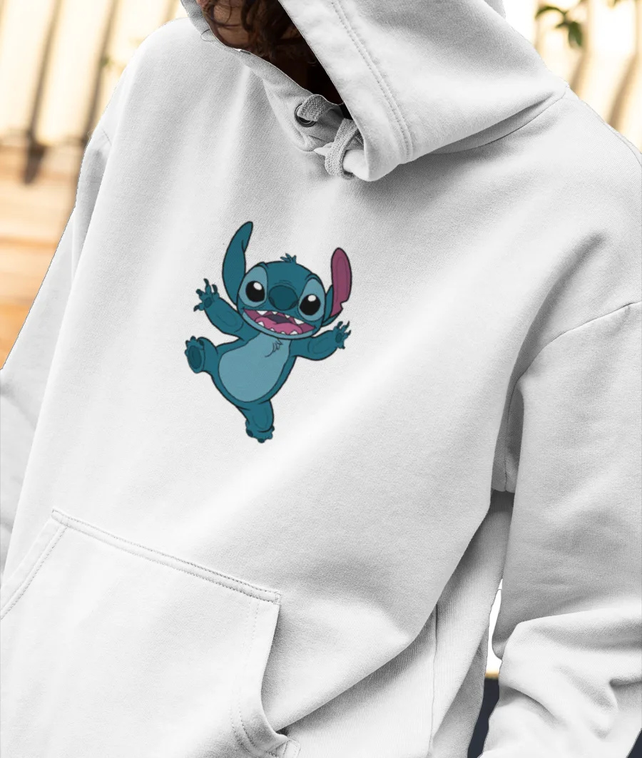 Stitch Front-Printed Hoodie