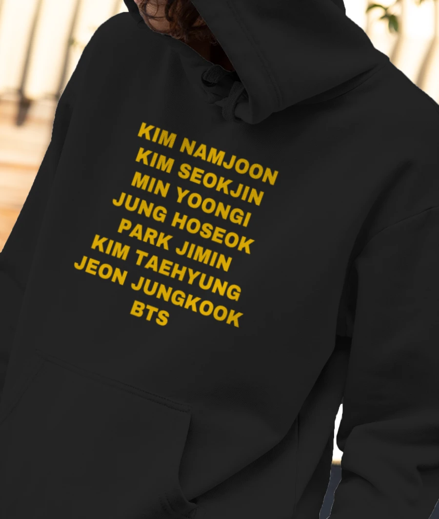 BTS ot7 Fanchant  Front-Printed Hoodie