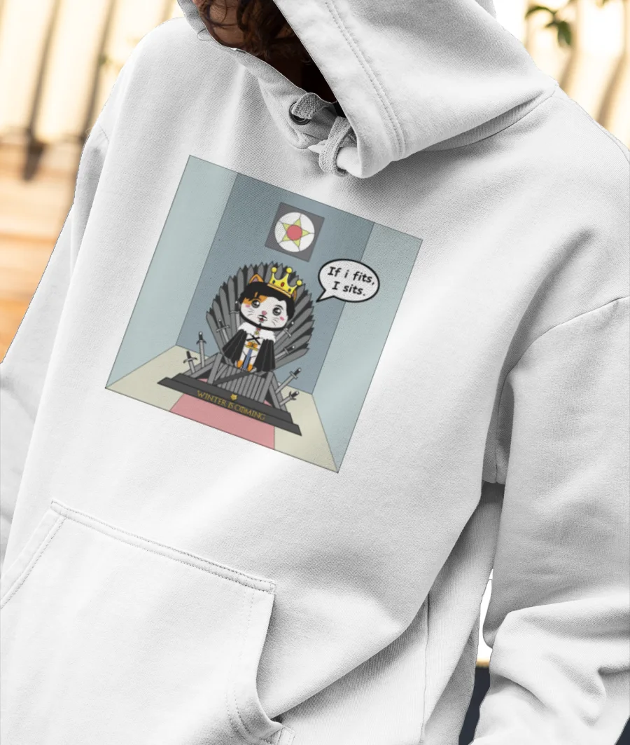 Funny cat meme Front-Printed Hoodie