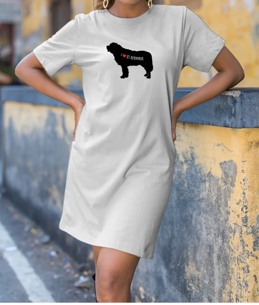 I LOVE ST. BERNARDS T-Shirt Dress