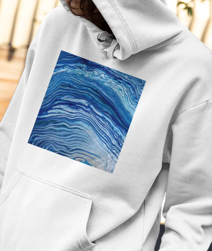 Abstract Ocean Front-Printed Hoodie