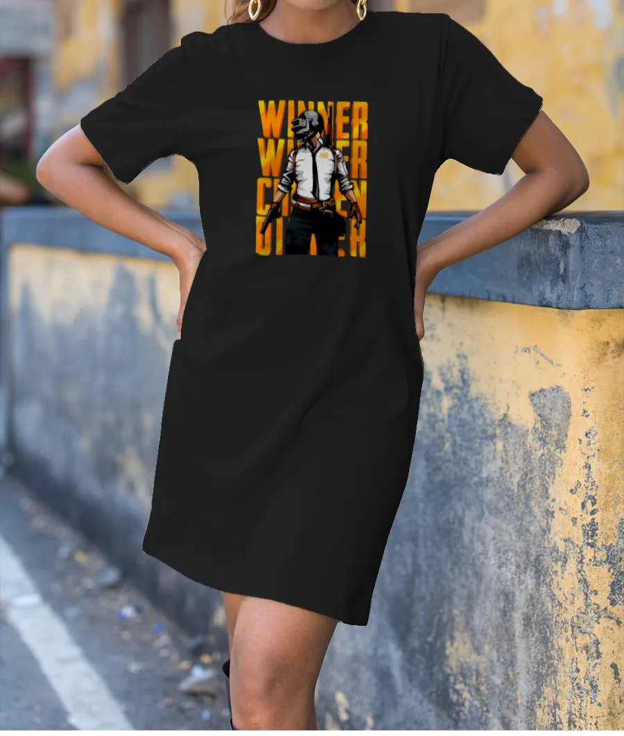 Chicken Dinner T-Shirt Dress