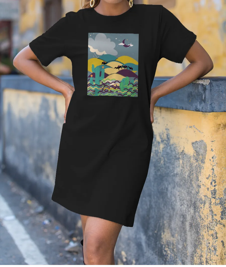 Desert modern art T-Shirt Dress