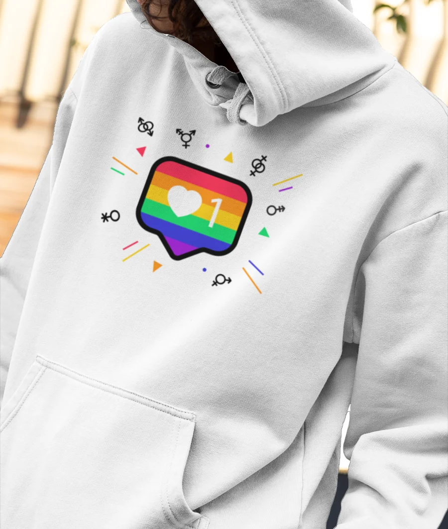 Love has no gender Front-Printed Hoodie