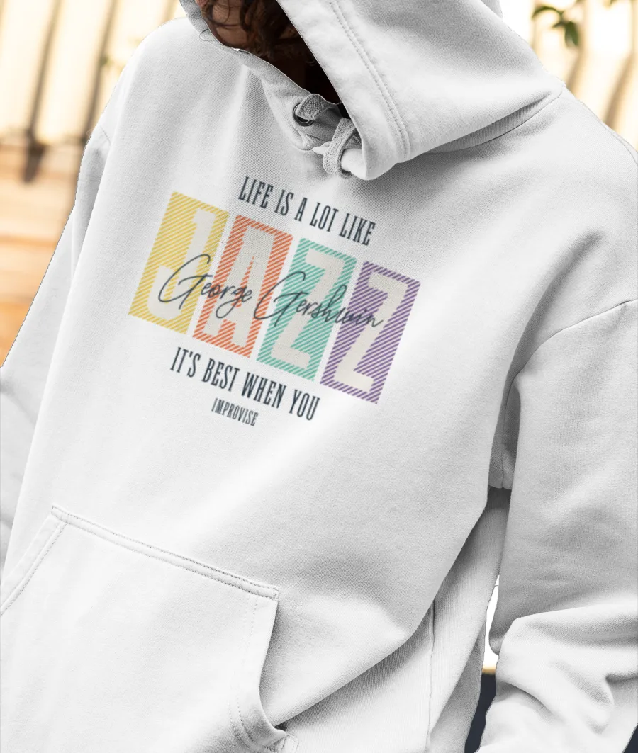 Jazz Front-Printed Hoodie