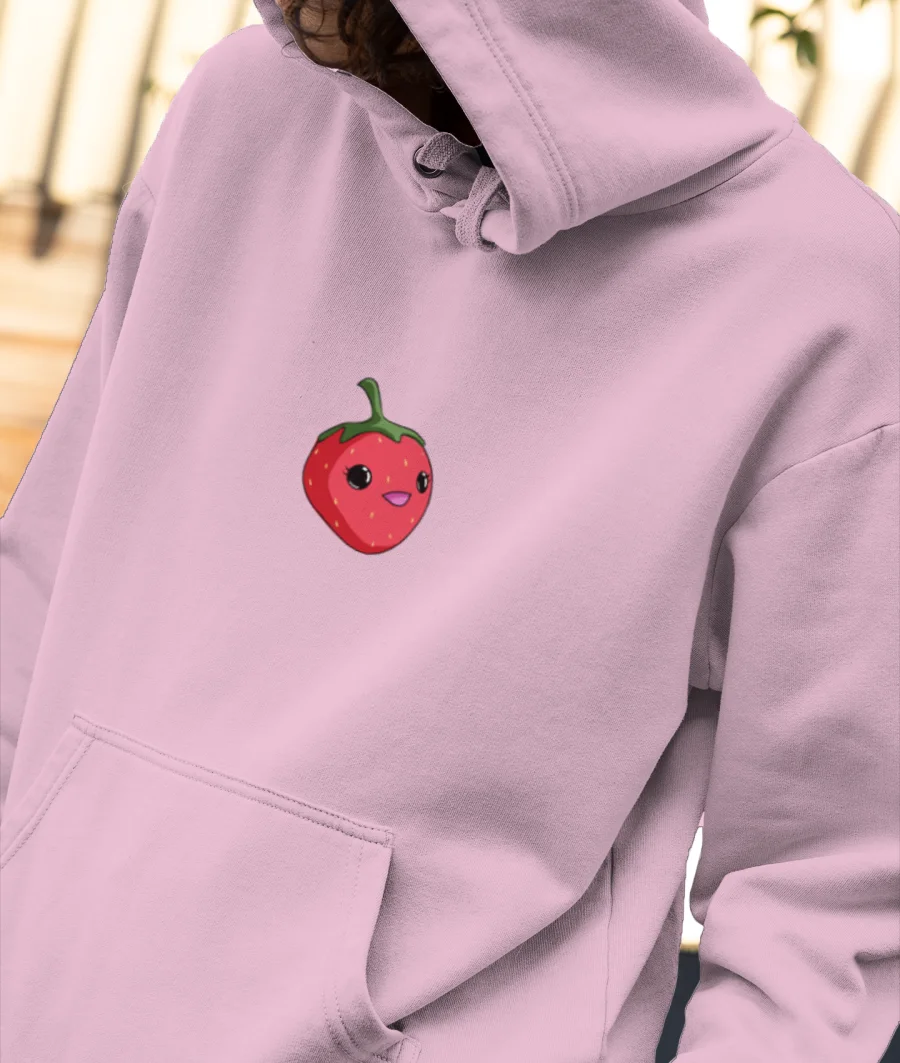 Strawberry Front-Printed Hoodie