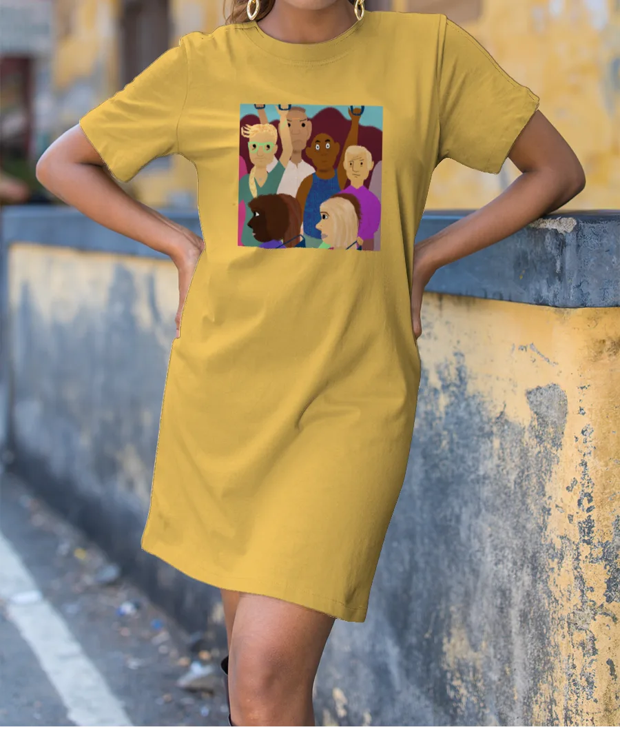 Crowded Bus T-Shirt Dress