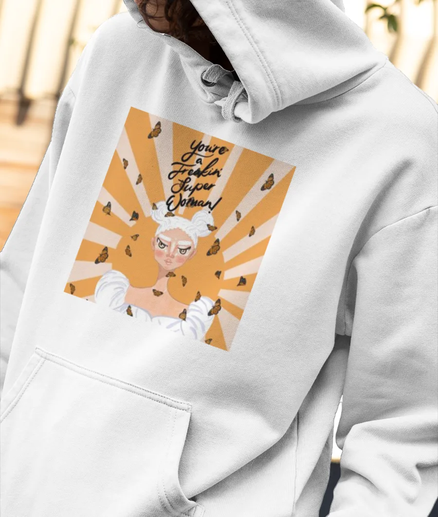 Women power Front-Printed Hoodie