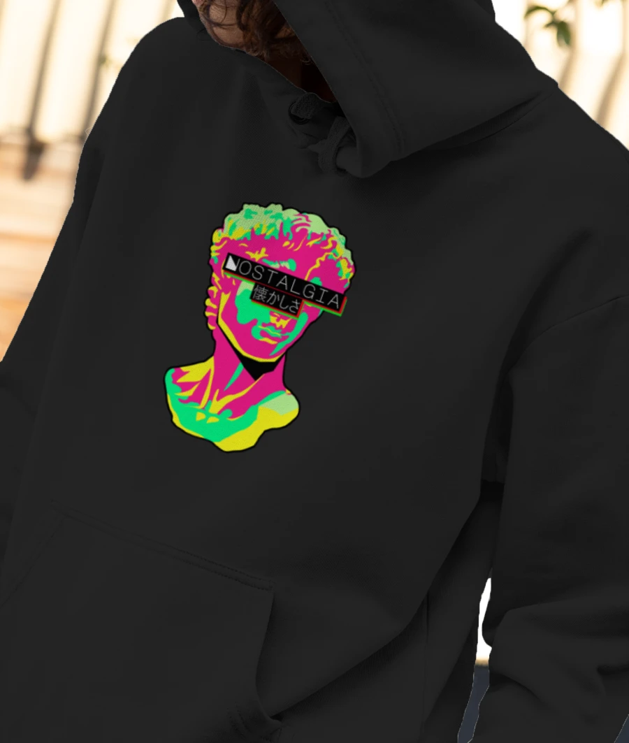 vaporwave retro nostalgia Front-Printed Hoodie