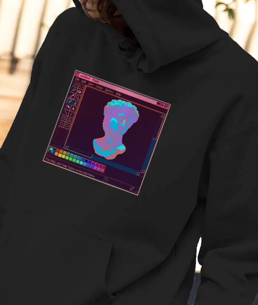 vaporwave retro ms paint Front-Printed Hoodie