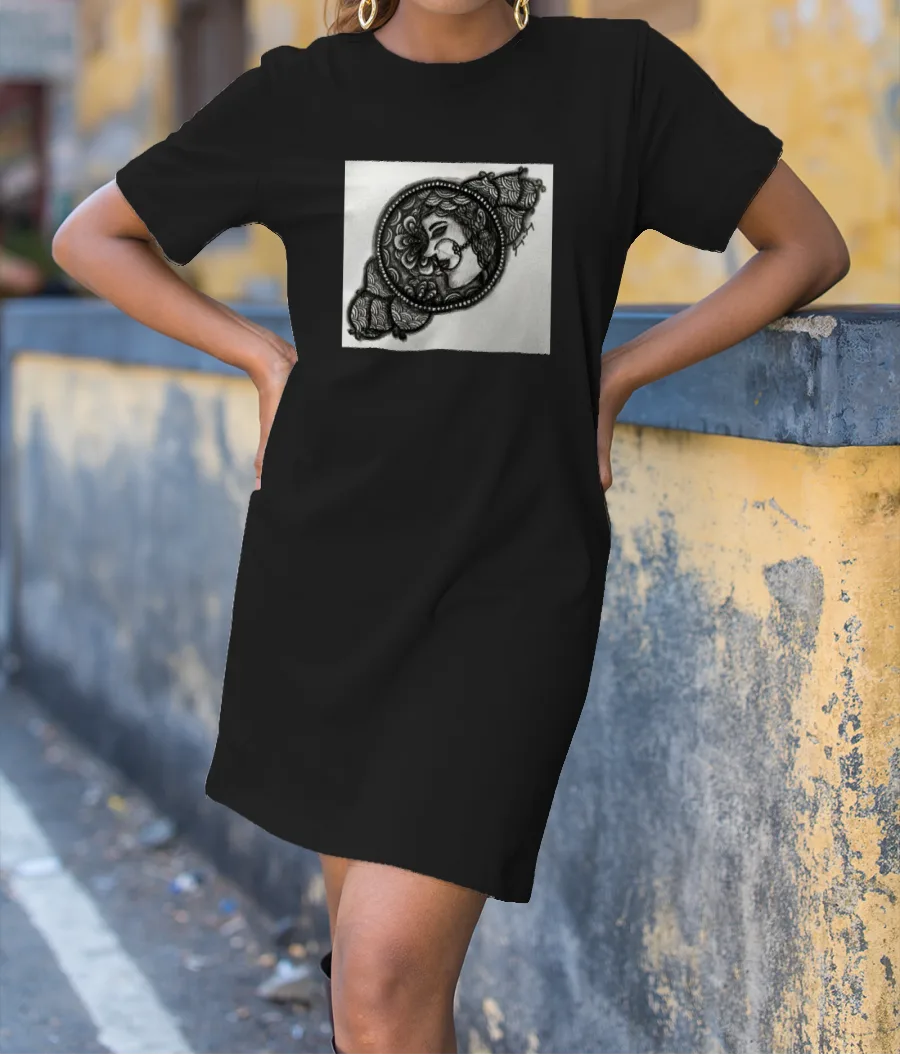 The Trendy Ethnic Call T-Shirt Dress